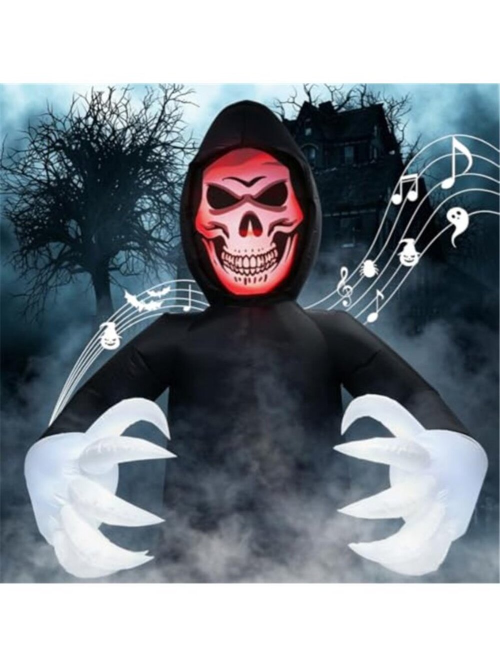 7.7FT Inflatables Grim Reaper, Halloween Giant Scary Blow Up Decoration with